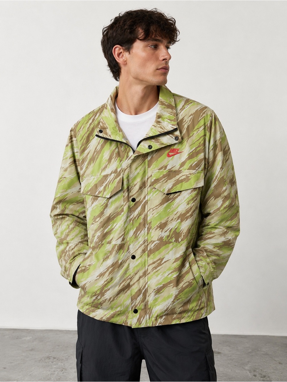 Nike Sportswear Camo Overshirt Jacket Men’s Large NWT Utility Shirt Jacket